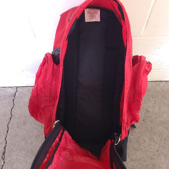Vintage LL Bean Hiking Backpack M847 Nylon Mount Katahdin Red W/black Bottom EUC main image 5